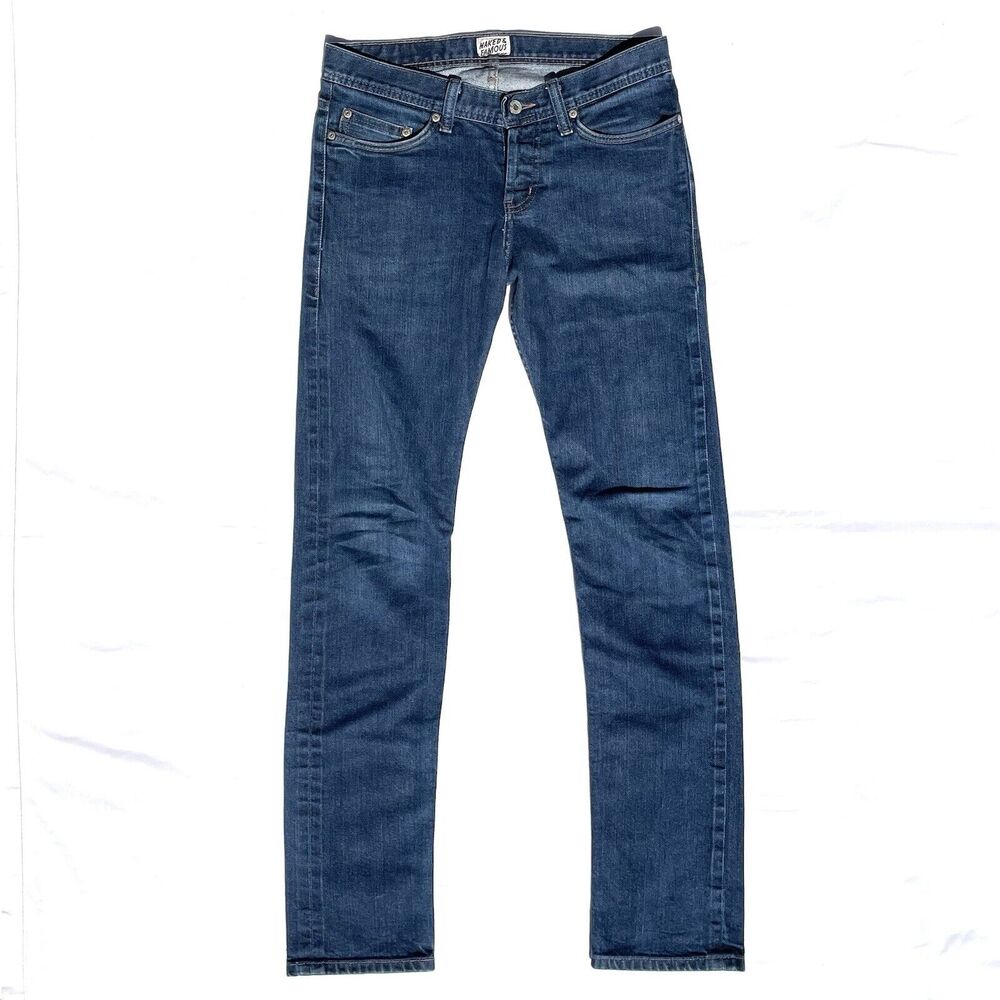 Naked & Famous Jeans Mens 30 Deep Indigo Stretch Selvedge Denim Weird Guy